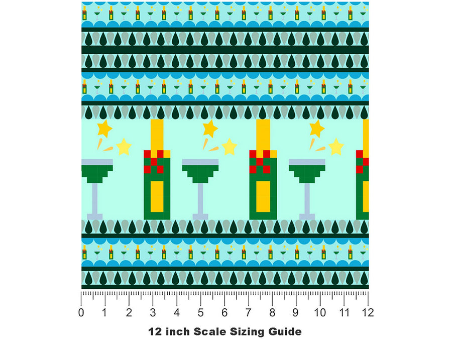 Pixel Celebrations Alcohol Vinyl Film Pattern Size 12 inch Scale~Rwraps Pixel Celebrations Alcohol Sizing Chart~2