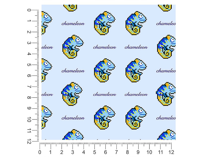 pixel chameleons animal 1ft x 1ft Craft Sheets