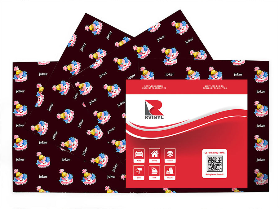 pixel clown circus Craft Vinyl Sheet Pack