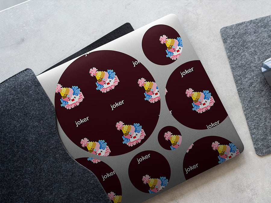 pixel clown circus DIY Laptop Stickers