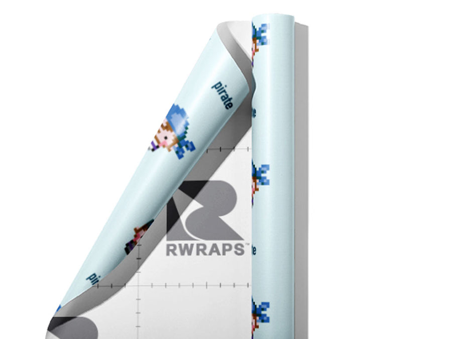 Pixel Crew Pirate Wrap Film Sheets~Rwraps Series 914 Pixel Crew Pirate Scrolled Sheet~3