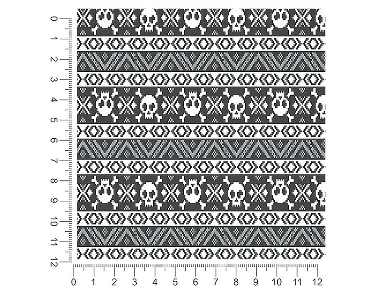 pixel death skull and bones 1ft x 1ft Craft Sheets