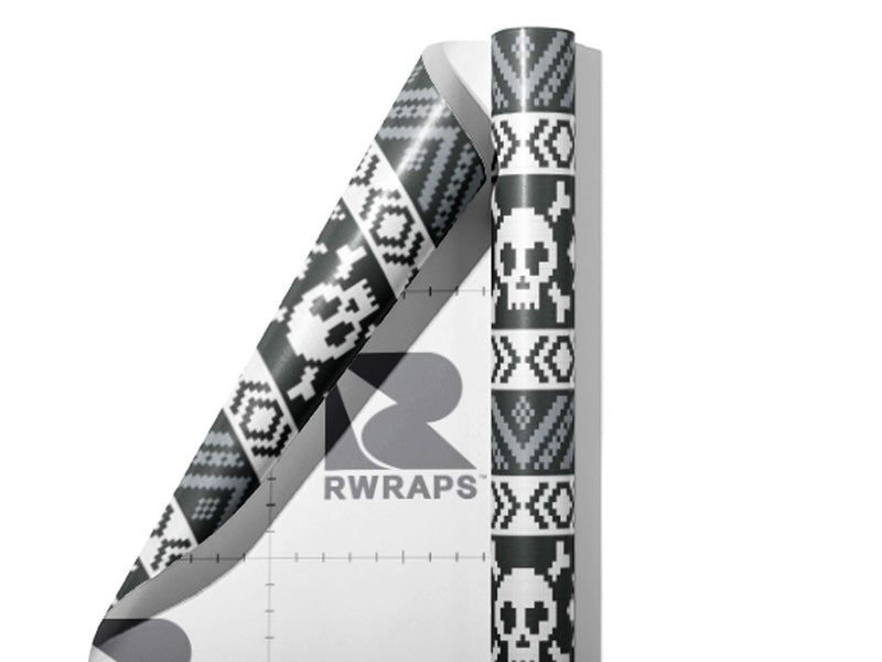 Pixel Death Halloween Wrap Film Sheets~Rwraps Series 914 Pixel Death Halloween Scrolled Sheet~3