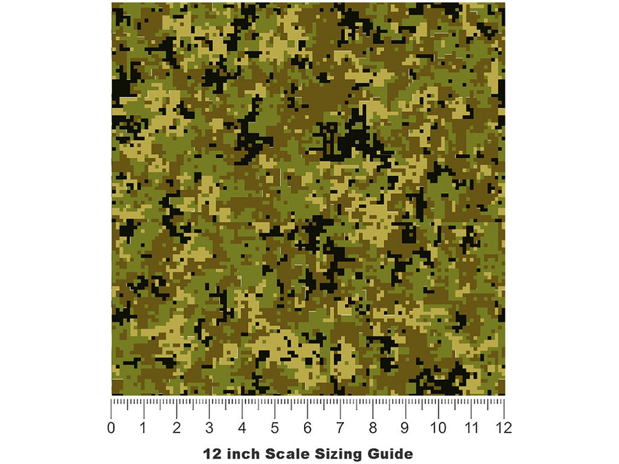 Pixel Plains Camouflage Vinyl Film Pattern Size 12 inch Scale~Rwraps Pixel Plains Camouflage Sizing Chart~3