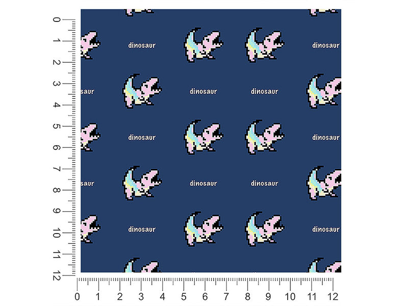 pixel rex dinosaur 1ft x 1ft Craft Sheets