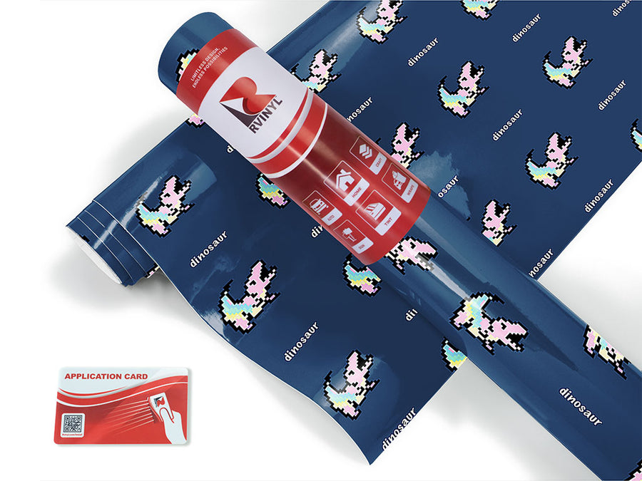 pixel rex dinosaur Craft Vinyl Roll