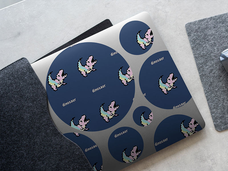 pixel rex dinosaur DIY Laptop Stickers