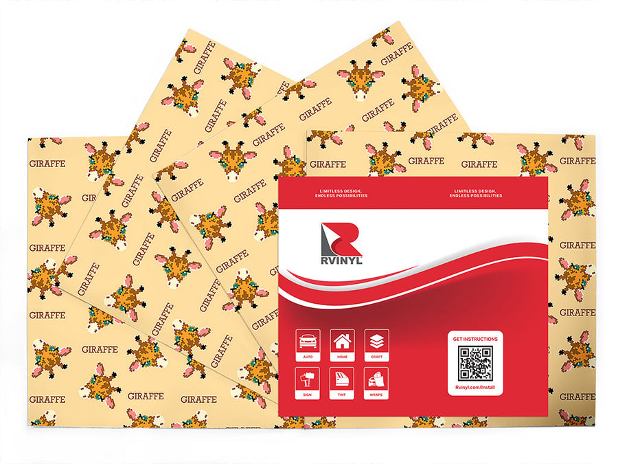 pixel ruminant animal Craft Vinyl Sheet Pack