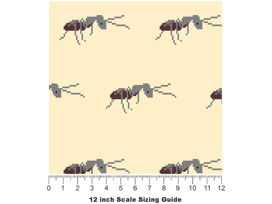 Pixel Soldiers Bug Vinyl Film Pattern Size 12 inch Scale~Rwraps Pixel Soldiers Bug Sizing Chart~2