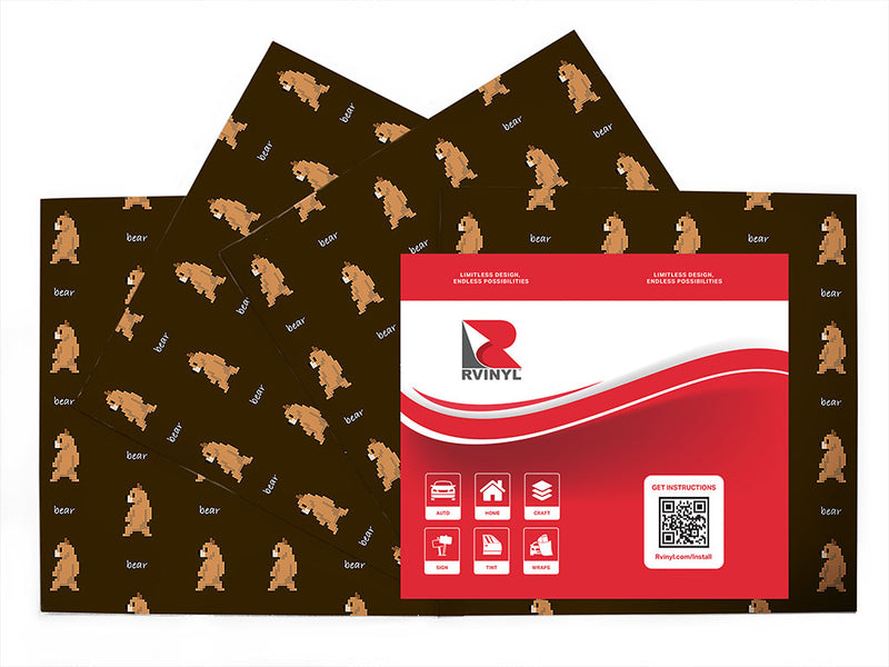 pixel wiggle animal Craft Vinyl Sheet Pack