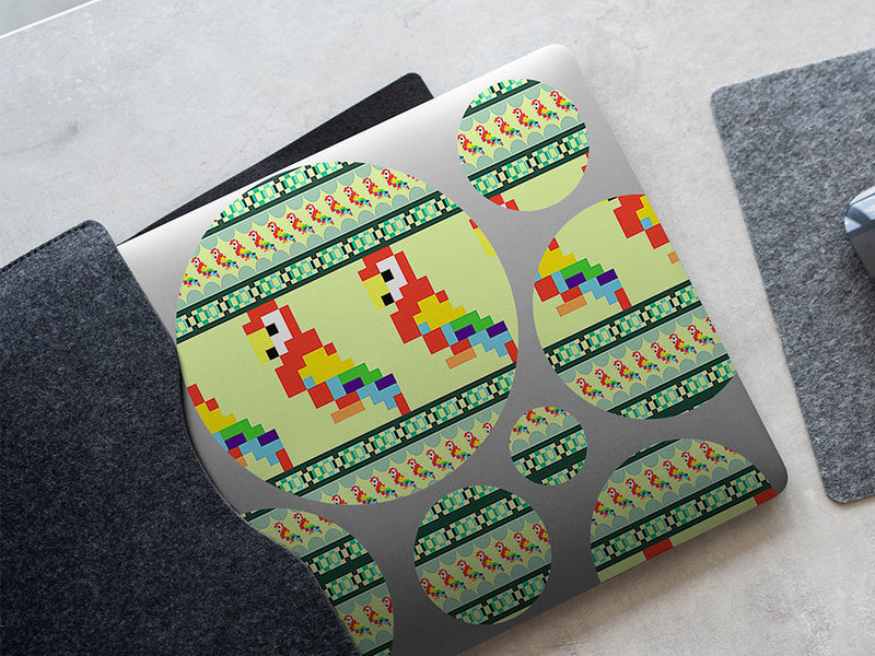 pixelated dialogue bird DIY Laptop Stickers