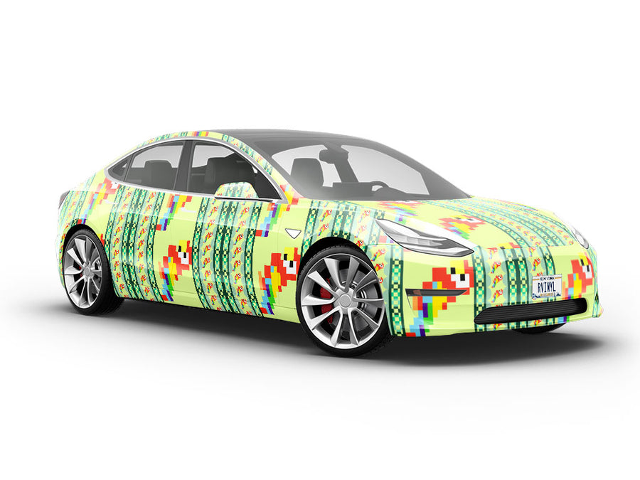 Pixelated Dialogue Birds Vehicle Vinyl Wrap