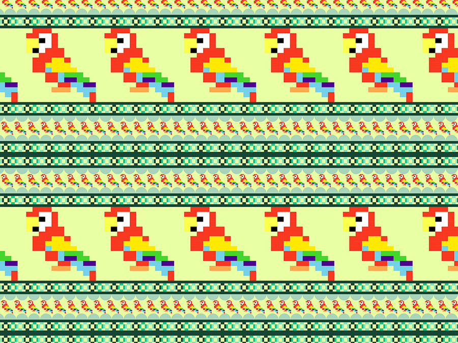 Pixelated Dialogue Birds Vinyl Wrap Pattern~Rwraps Series 914 Digitally Printed Vinyl Wrap~0