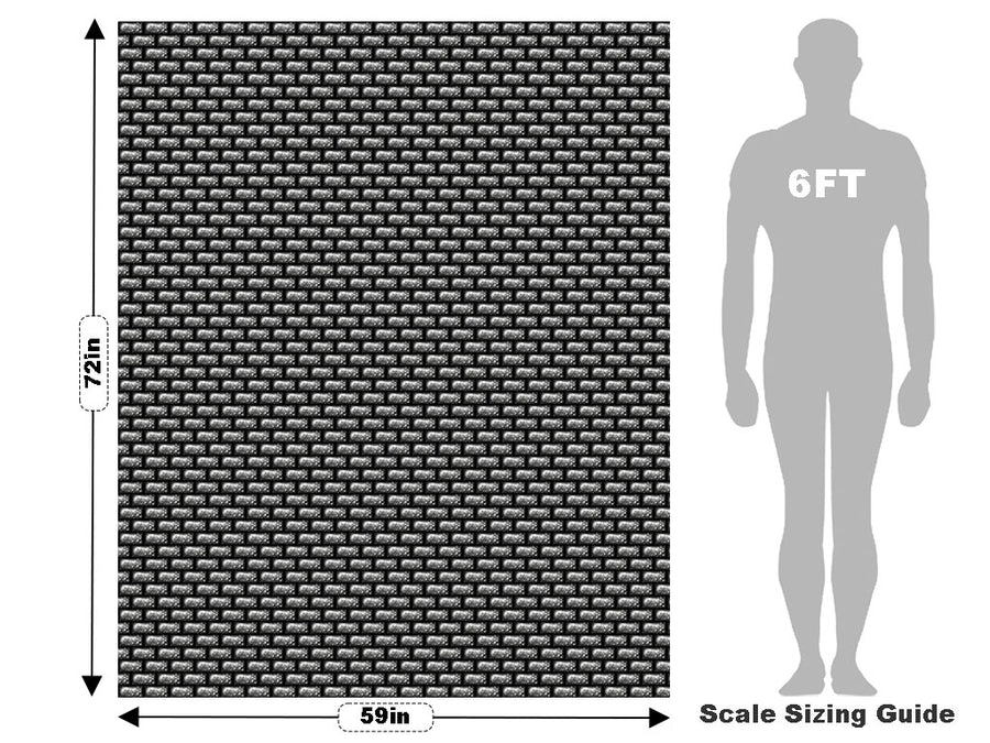 Pixelated Version 1 Brick Vehicle Wrap Scale~Rwraps Series 914 Pixelated Version 1 Brick Measurements~2