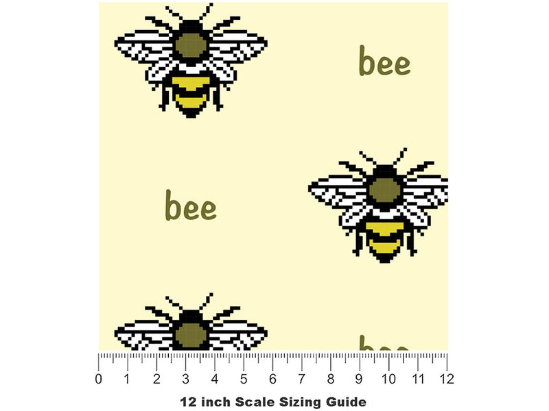 Pixeled Hive Bug Vinyl Film Pattern Size 12 inch Scale~Rwraps Pixeled Hive Bug Sizing Chart~2