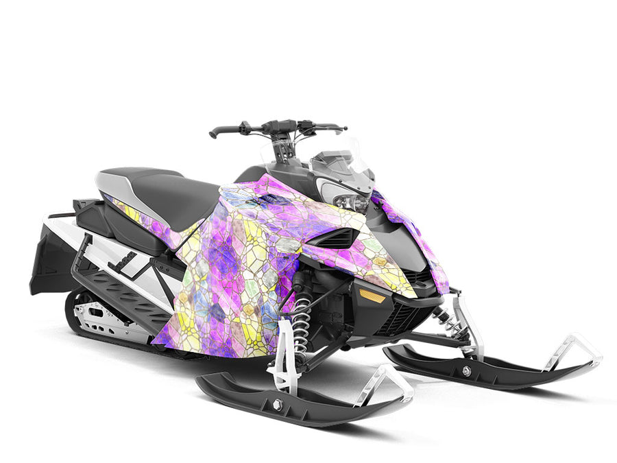 Pizza Edge Mosaic Custom Wrapped Snowmobile