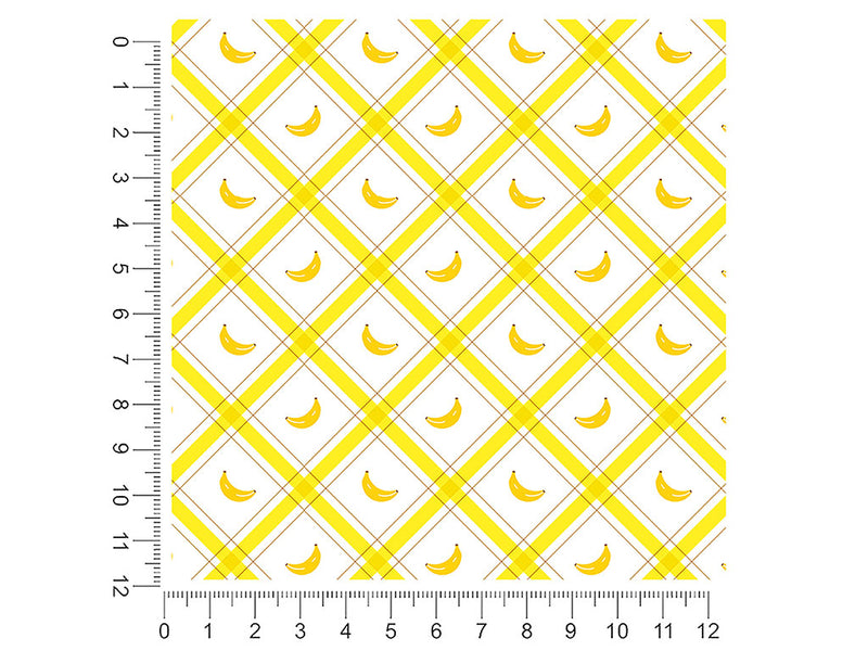 plaid plantains fruit 1ft x 1ft Craft Sheets
