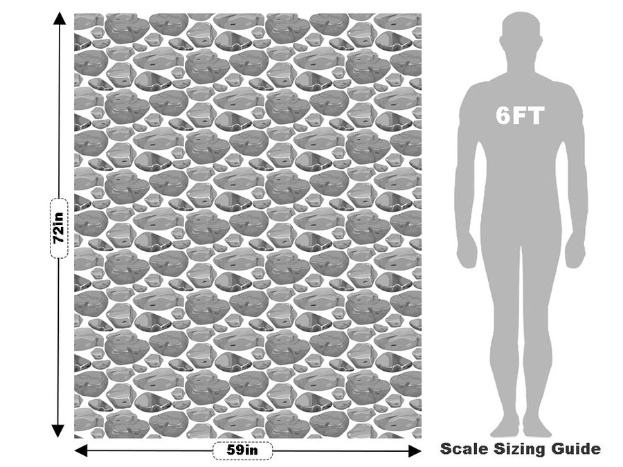 Plain Grey Cobblestone Vehicle Wrap Scale~Rwraps Series 914 Plain Grey Cobblestone Measurements~2