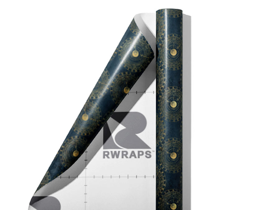 Planetary Timestamps Steampunk Wrap Film Sheets~Rwraps Series 914 Planetary Timestamps Steampunk Scrolled Sheet~3