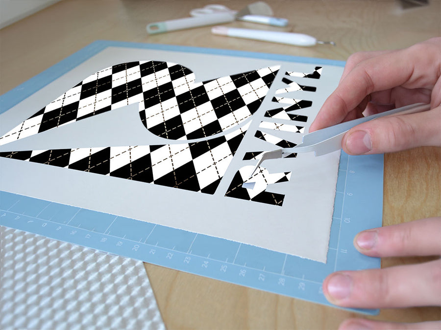play checkers argyle Easy Weed Craft Vinyl