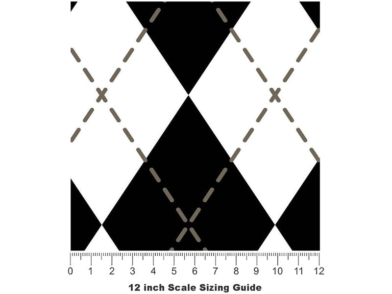 Play Checkers Argyle Vinyl Film Pattern Size 12 inch Scale~Rwraps Play Checkers Argyle Sizing Chart~2