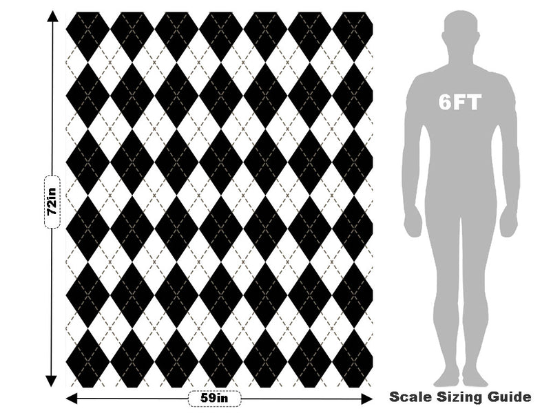 Play Checkers Argyle Vehicle Wrap Scale~Rwraps Series 914 Play Checkers Argyle Measurements~1