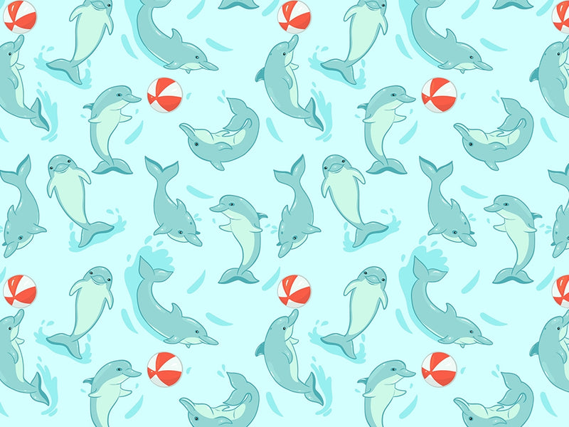 Playful Dolphins Marine Life Vinyl Wrap Pattern~Rwraps Series 914 Digitally Printed Vinyl Wrap~0