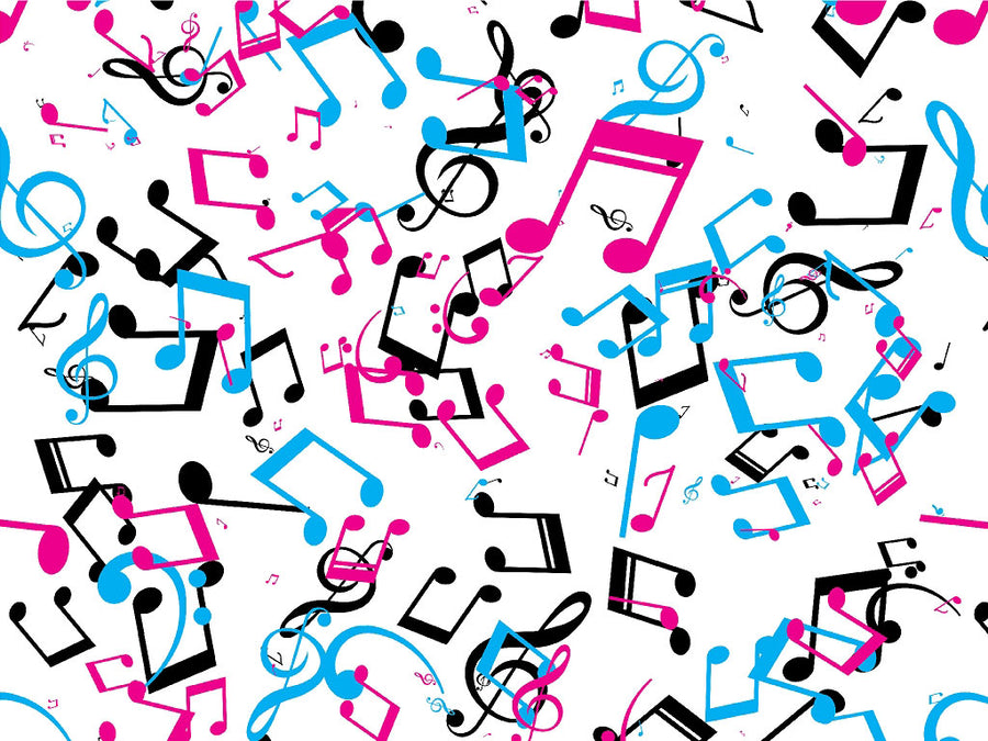 Playful Notes Music Vinyl Wrap Pattern~Rwraps Series 914 Digitally Printed Vinyl Wrap~0