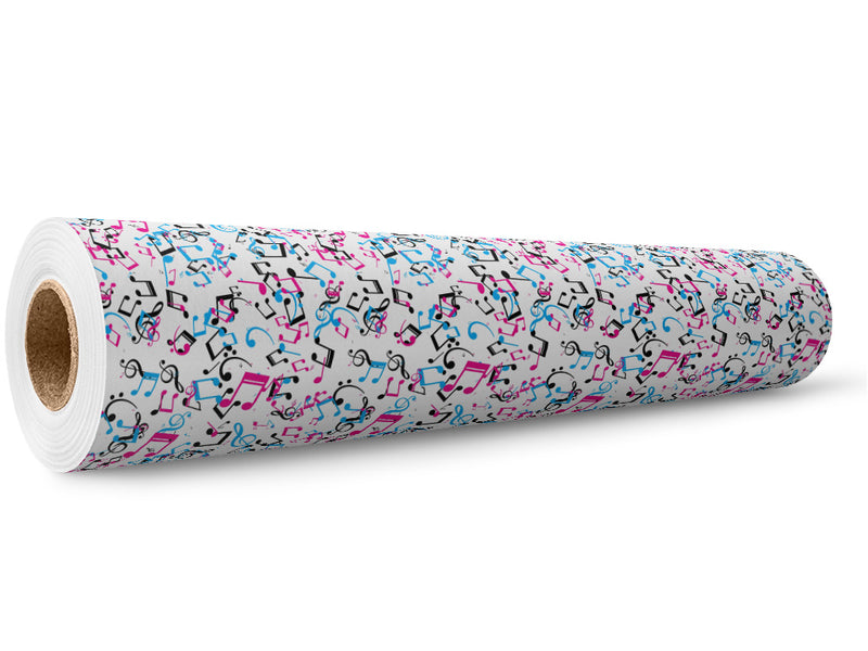 Playful Notes Music Wrap Film Wholesale Roll~Rwraps Series 914 Digitally Printed Vinyl Roll~5