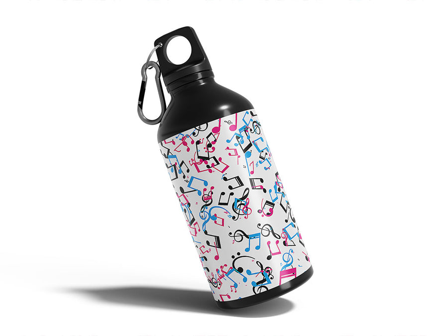 playful notes music Water Bottle DIY Stickers