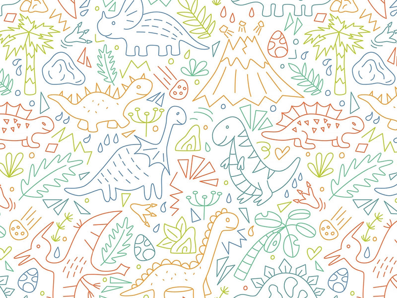 Playroom Pals Dinosaur Vinyl Wrap Pattern~Rwraps Series 914 Digitally Printed Vinyl Wrap~0