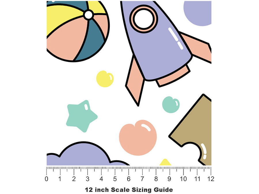 Playroom Pastels Toy Room Vinyl Film Pattern Size 12 inch Scale~Rwraps Playroom Pastels Toy Room Sizing Chart~2