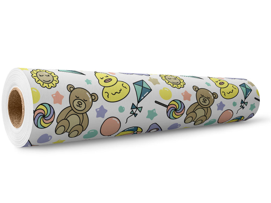 Playroom Pastels Toy Room Wrap Film Wholesale Roll~Rwraps Series 914 Digitally Printed Vinyl Roll~5