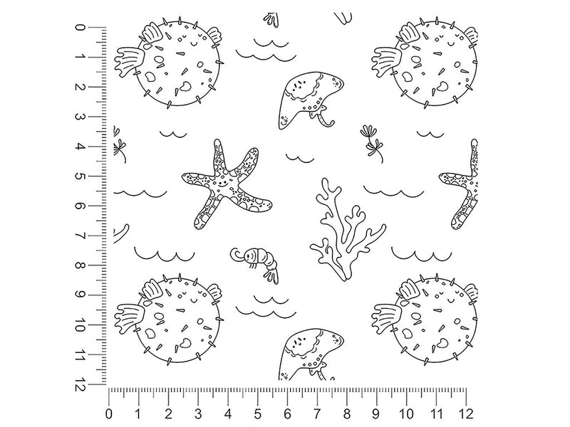 pleasant puffer salt water 1ft x 1ft Craft Sheets