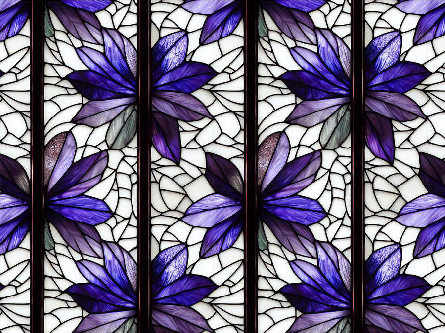 Plucking Petals Stained Glass Vinyl Wrap Pattern~Rwraps Series 914 Digitally Printed Vinyl Wrap~0