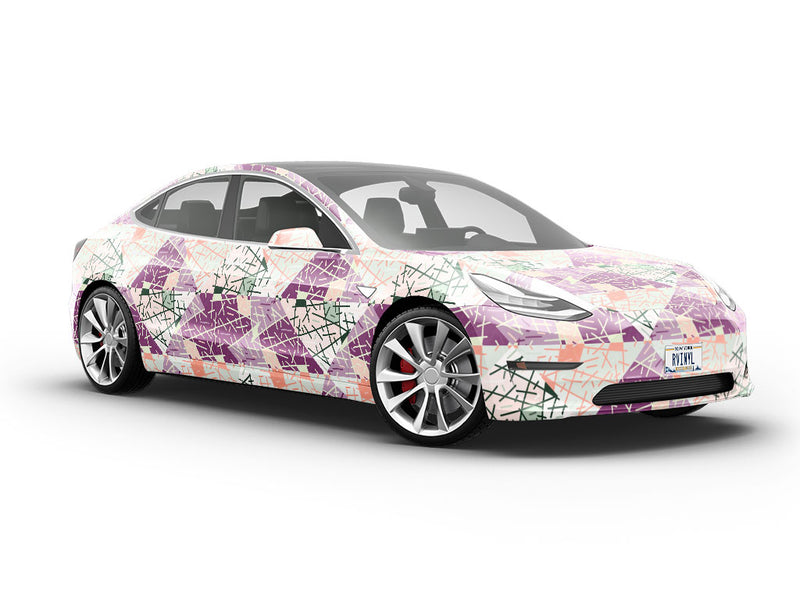 Plum Pudding Art Deco Vehicle Vinyl Wrap