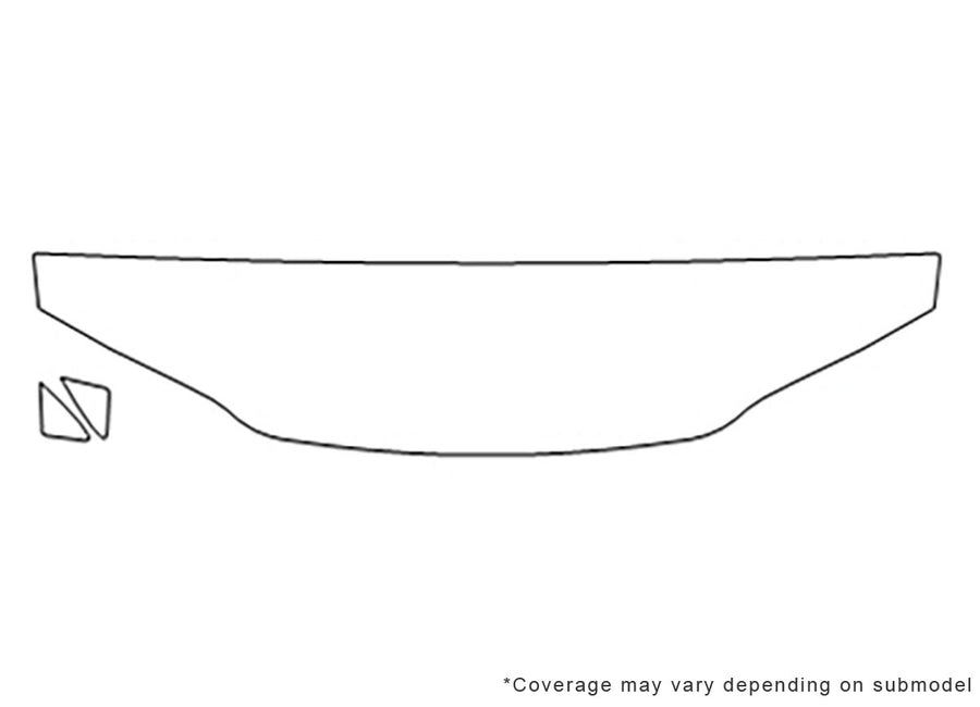 breeze 3M Clear Bra Hood Precut PPF Diagram