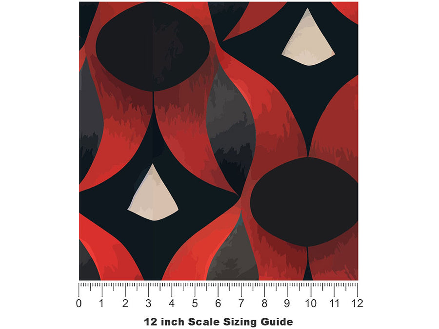 Poison Petals Art Deco Vinyl Film Pattern Size 12 inch Scale~Rwraps Poison Petals Art Deco Sizing Chart~2