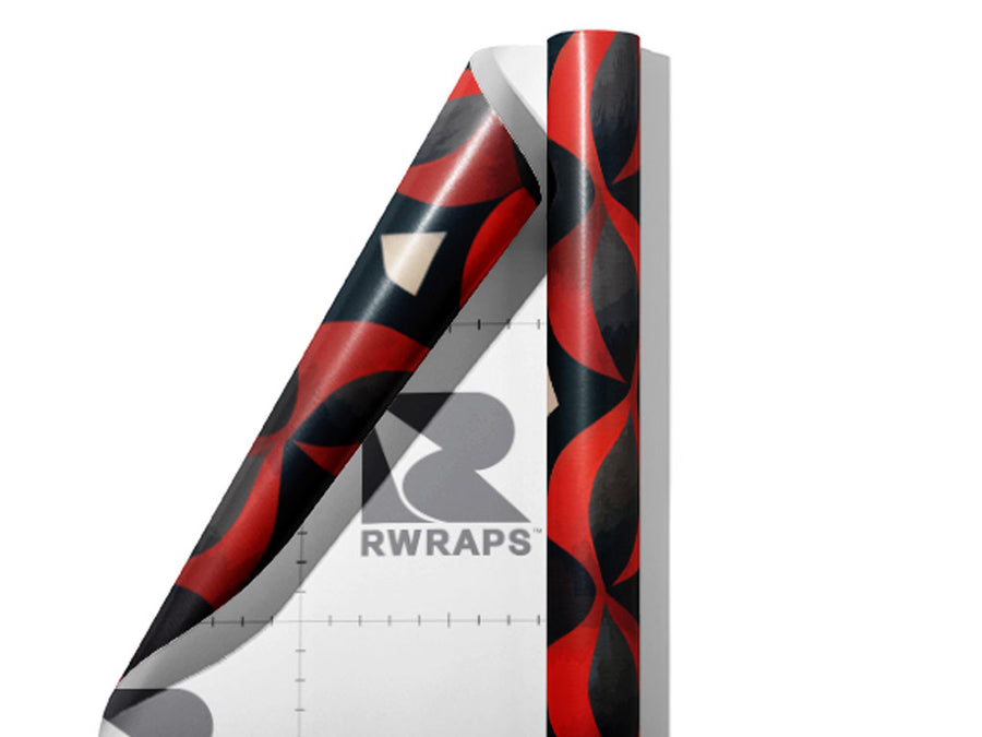 Poison Petals Art Deco Wrap Film Sheets~Rwraps Series 914 Poison Petals Art Deco Scrolled Sheet~3