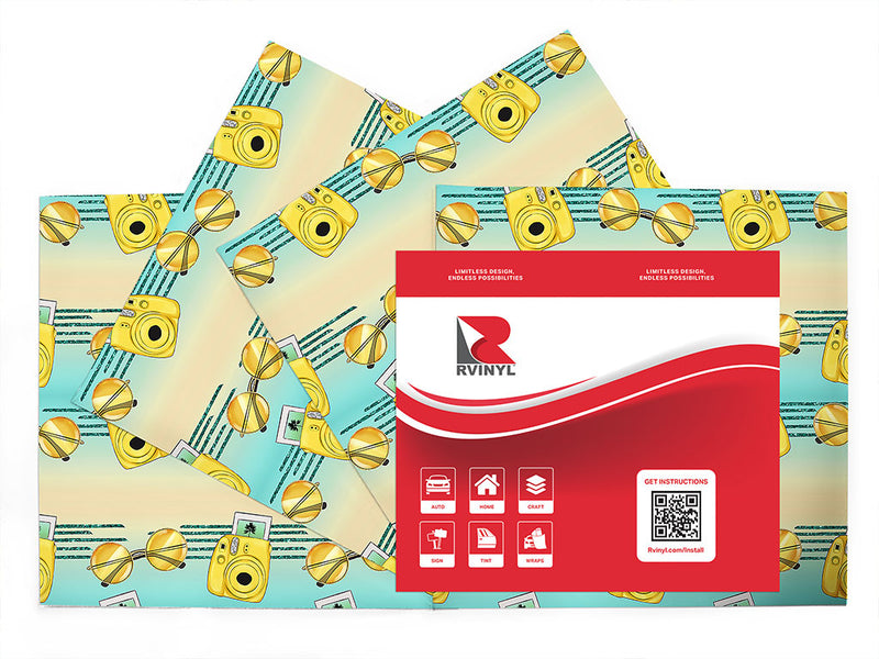 polaroid memories summertime Craft Vinyl Sheet Pack