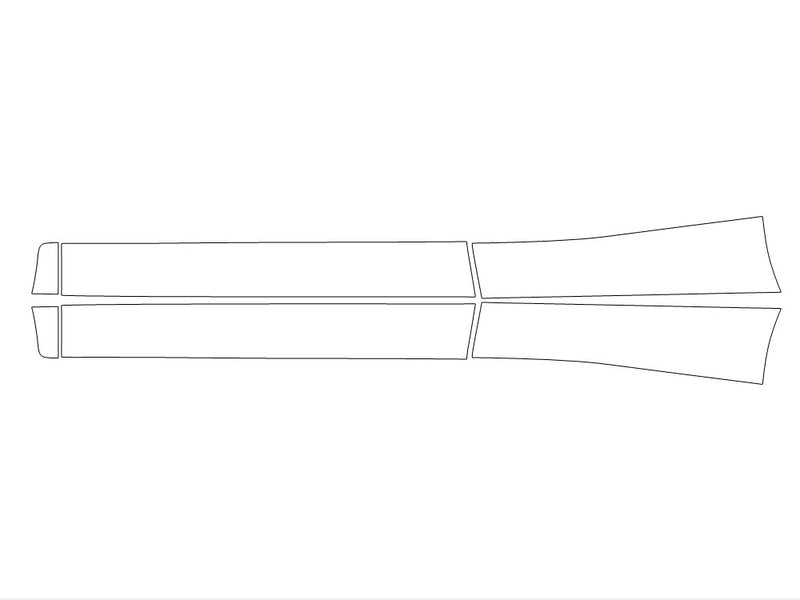 2 3M Clear Bra Door Cup Precut PPF Diagram