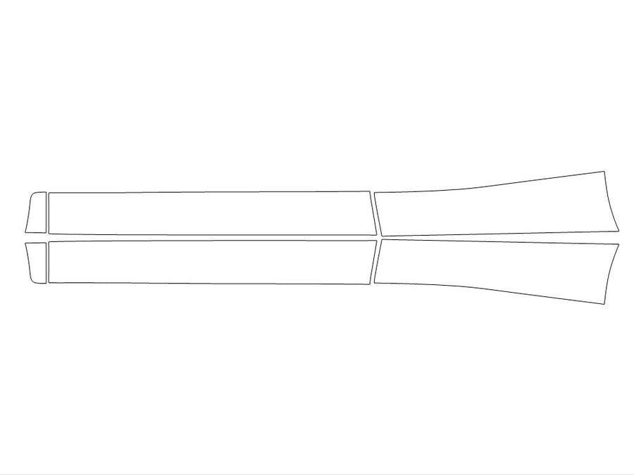 2 3M Clear Bra Door Cup Precut PPF Diagram
