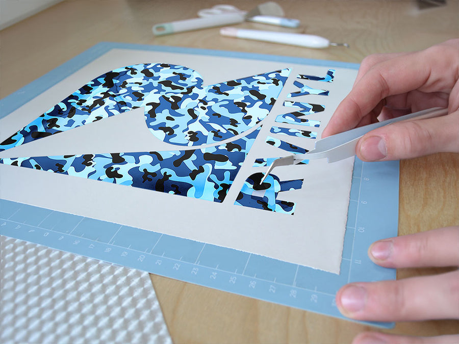police strobe camouflage Easy Weed Craft Vinyl