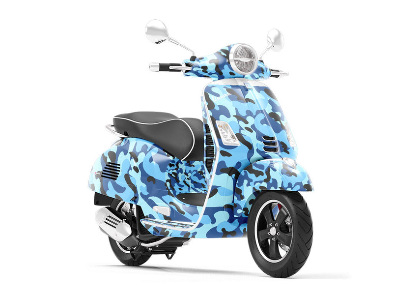 Police Strobe Camouflage Vespa Scooter Wrap Film