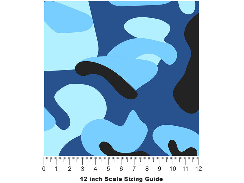 Police Strobe Camouflage Vinyl Film Pattern Size 12 inch Scale~Rwraps Police Strobe Camouflage Sizing Chart~3