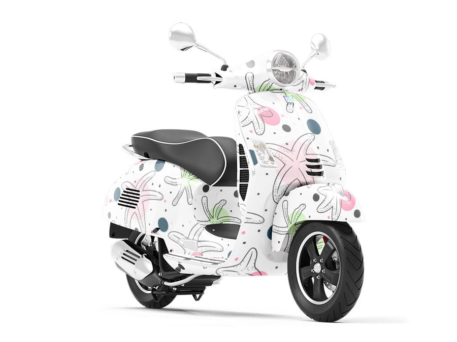 Polka Dots Marine Life Vespa Scooter Wrap Film