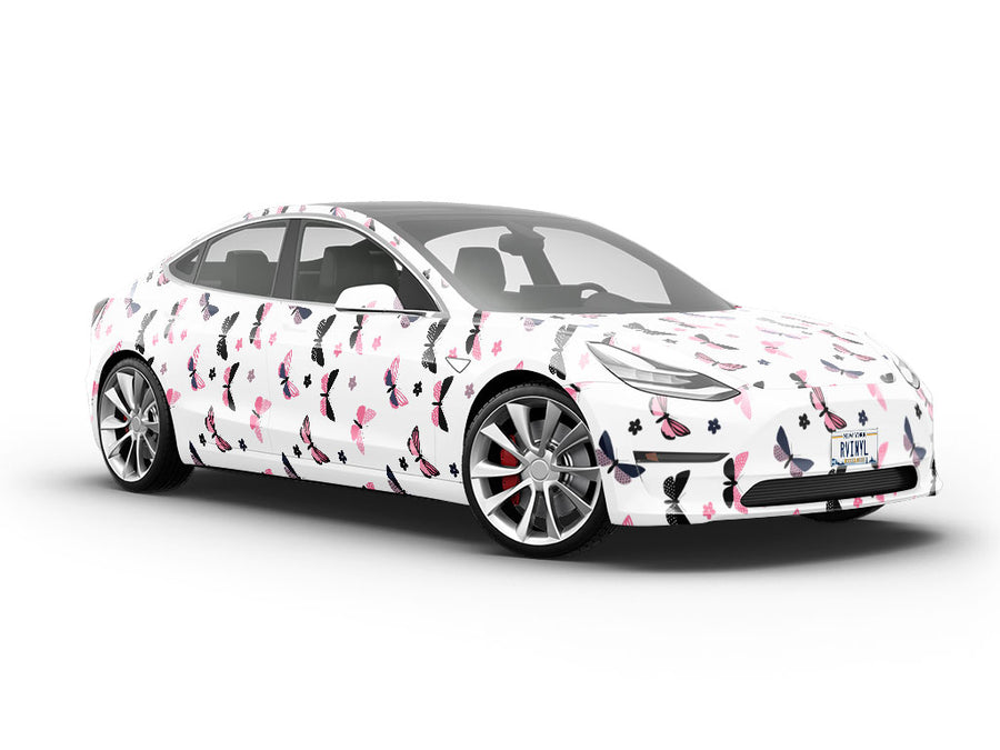Polkadot Daisies Bug Vehicle Vinyl Wrap