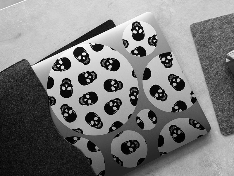 polkadot skulls skull and bones DIY Laptop Stickers