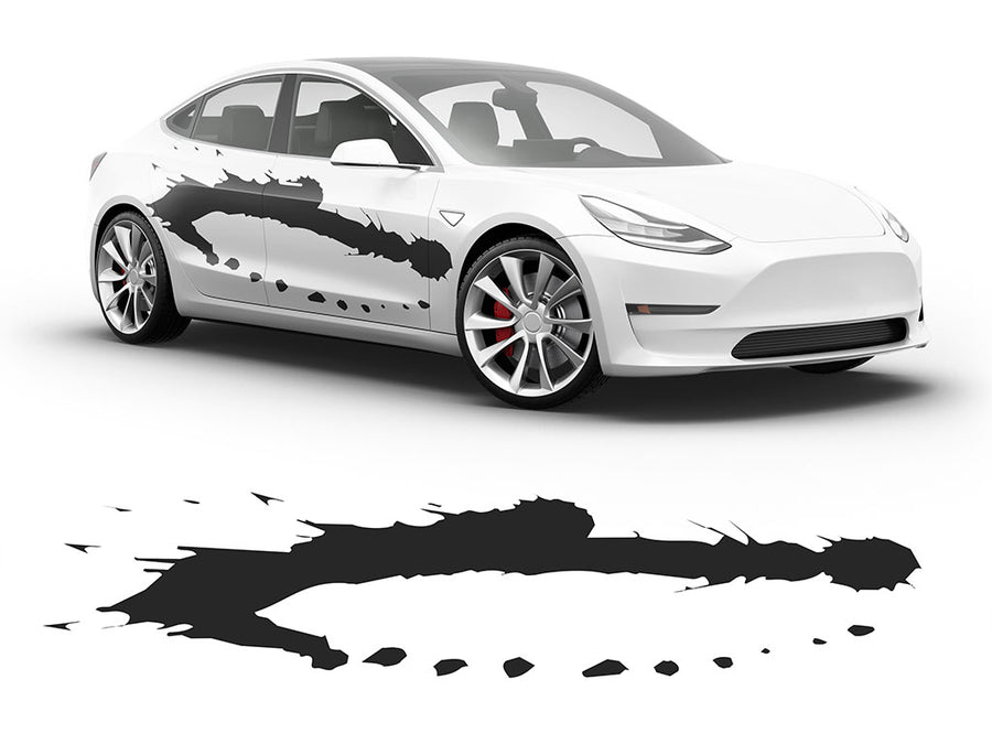 Pollack Paint Splash Body Graphic~Full Side Auto Decal Kit~0