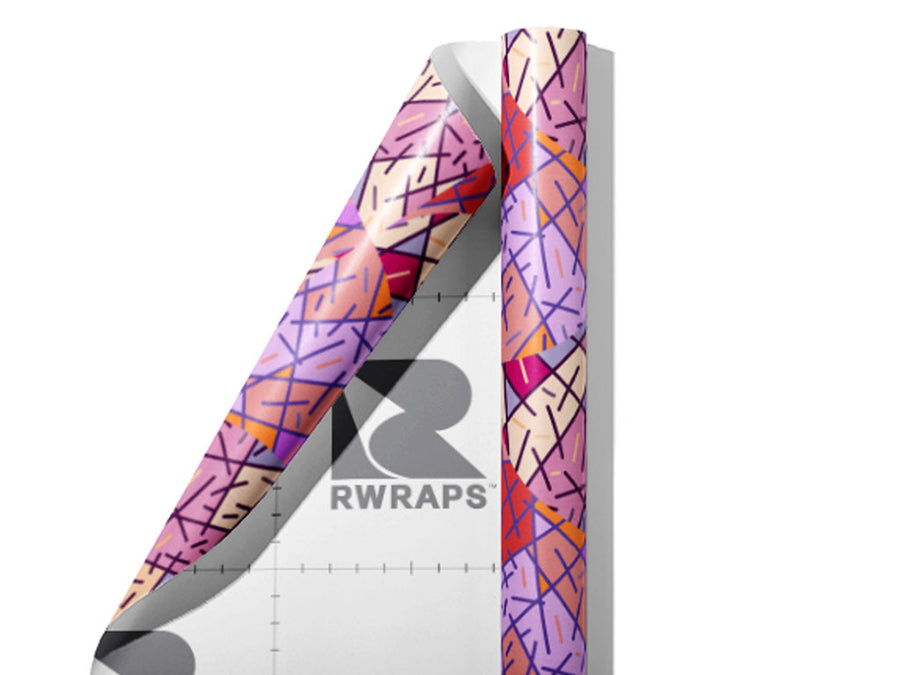 Pollockian Sensibilities Art Deco Wrap Film Sheets~Rwraps Series 914 Pollockian Sensibilities Art Deco Scrolled Sheet~3